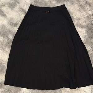Michael Kors Black Midi A-Line Skirt